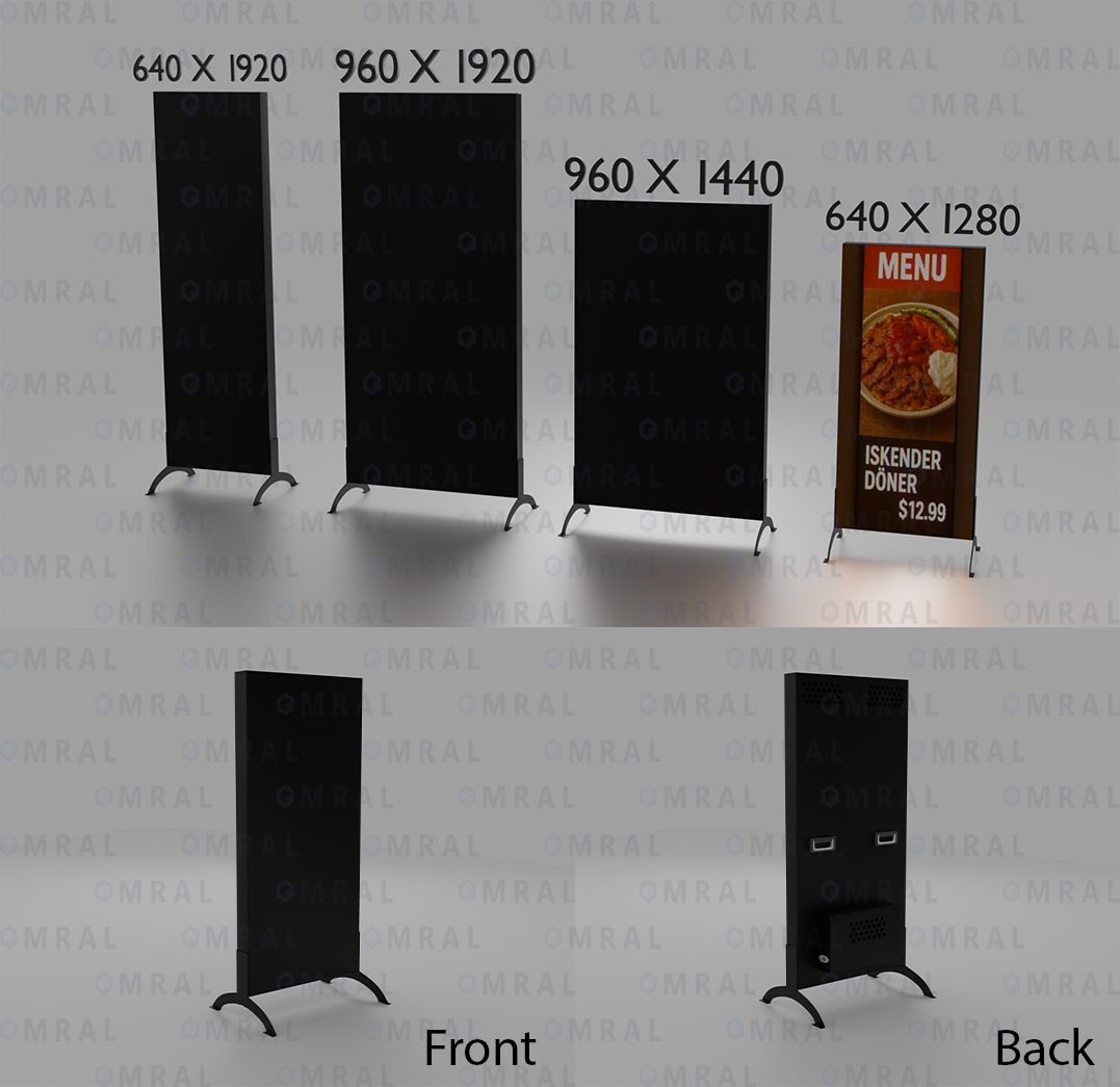 Led Poster Pano 640x1280 mm